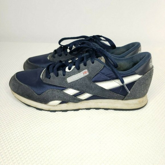 reebok classic navy blue